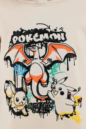 Felpa con Cappuccio Pikachu Pokemon 4/10 Anni Maglietta Sun City - Zh10108