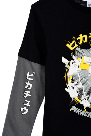 T-Shirt M.l. Pikachu Pokemon Maglia per Bambini 4/10 Anni - Zh10088
