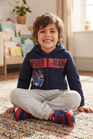 Tuta Completo Felpa e Pantalone Spiderman Sun City 3/8 Anni - Zh10363