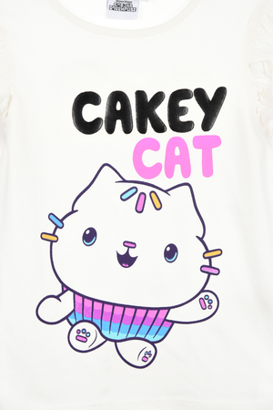 T-Shirt M.l. Gabby's Dollhouse Maglia per Bambine 3/8 Anni - Zh10034