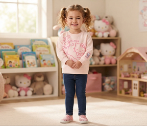 Maglione Hello Kitty Sanrio Felpa per Bambine 3/8 Anni - Zh10150