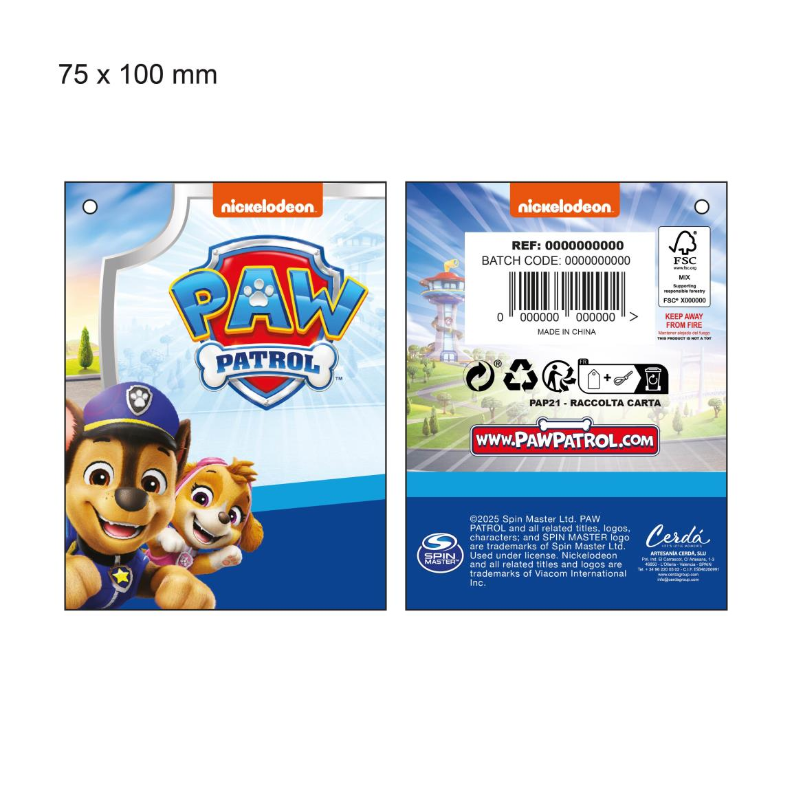 Berretto Invernale Paw Patrol Chase con Applicazioni 3d Cappello in Caldo Poliestere - 0596