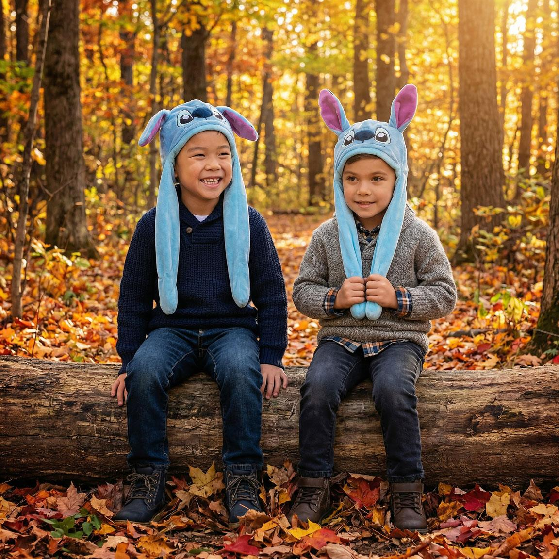 Berretto Invernale Stitch DISNEY con Applicazioni 3d Cappello in Caldo Poliestere - 0597