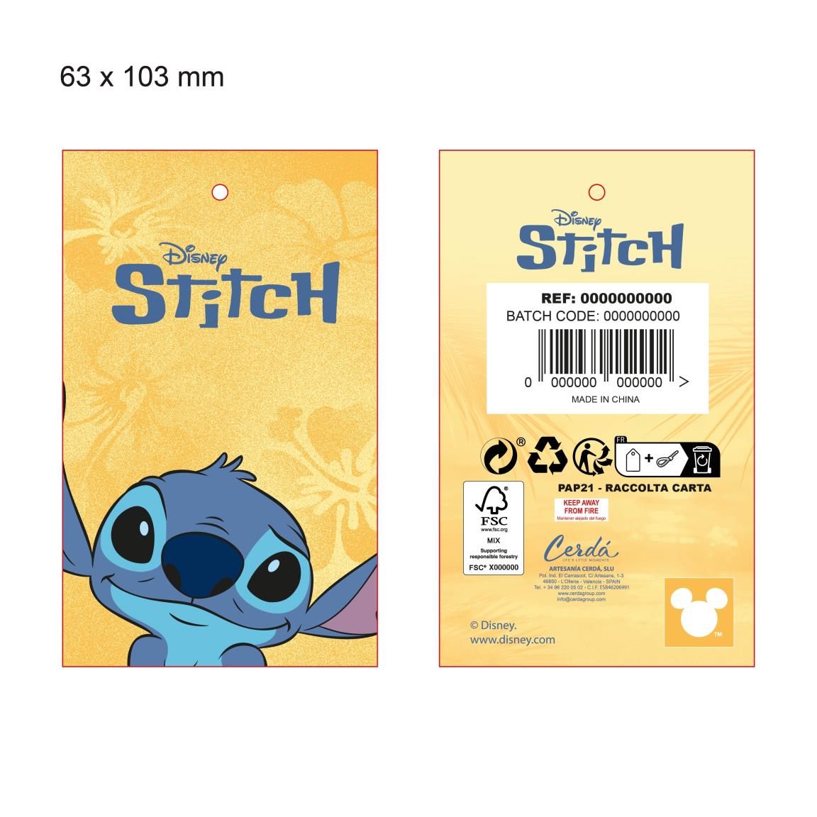 Berretto Invernale Stitch DISNEY con Applicazioni 3d Cappello in Caldo Poliestere - 0597