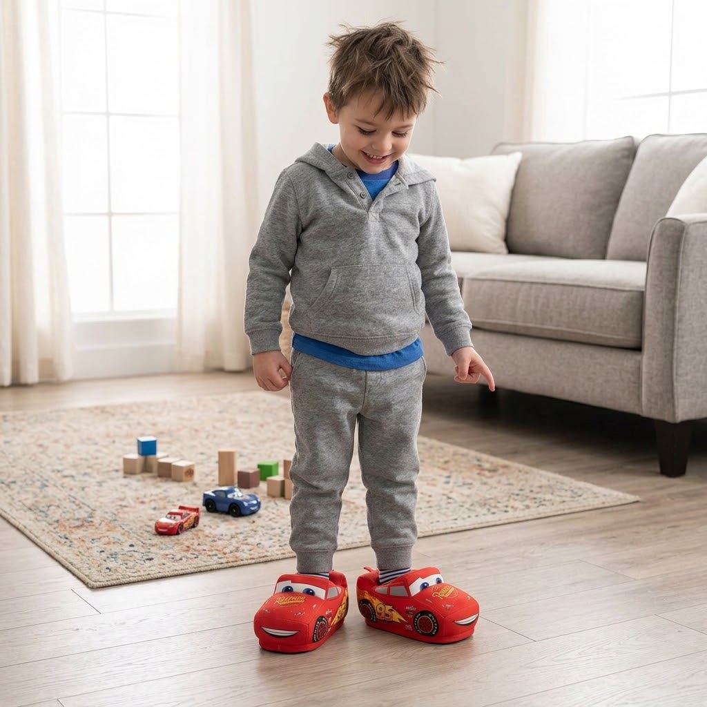 Pantofole Invernali 3d Cars DISNEY Ciabatte Modello Babbuccia Antiscivolo - 7426