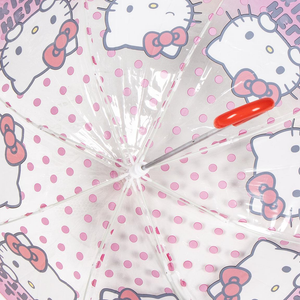 Ombrello a Cupola Hello Kitty Sanrio con Struttura 8 Raggi in Fibra di Vetro Apertura Manuale Sicura - 0860