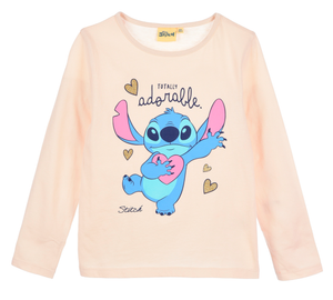T-Shirt M.l. Stitch Maglia per Bambine 3/8 Anni - Zh10360