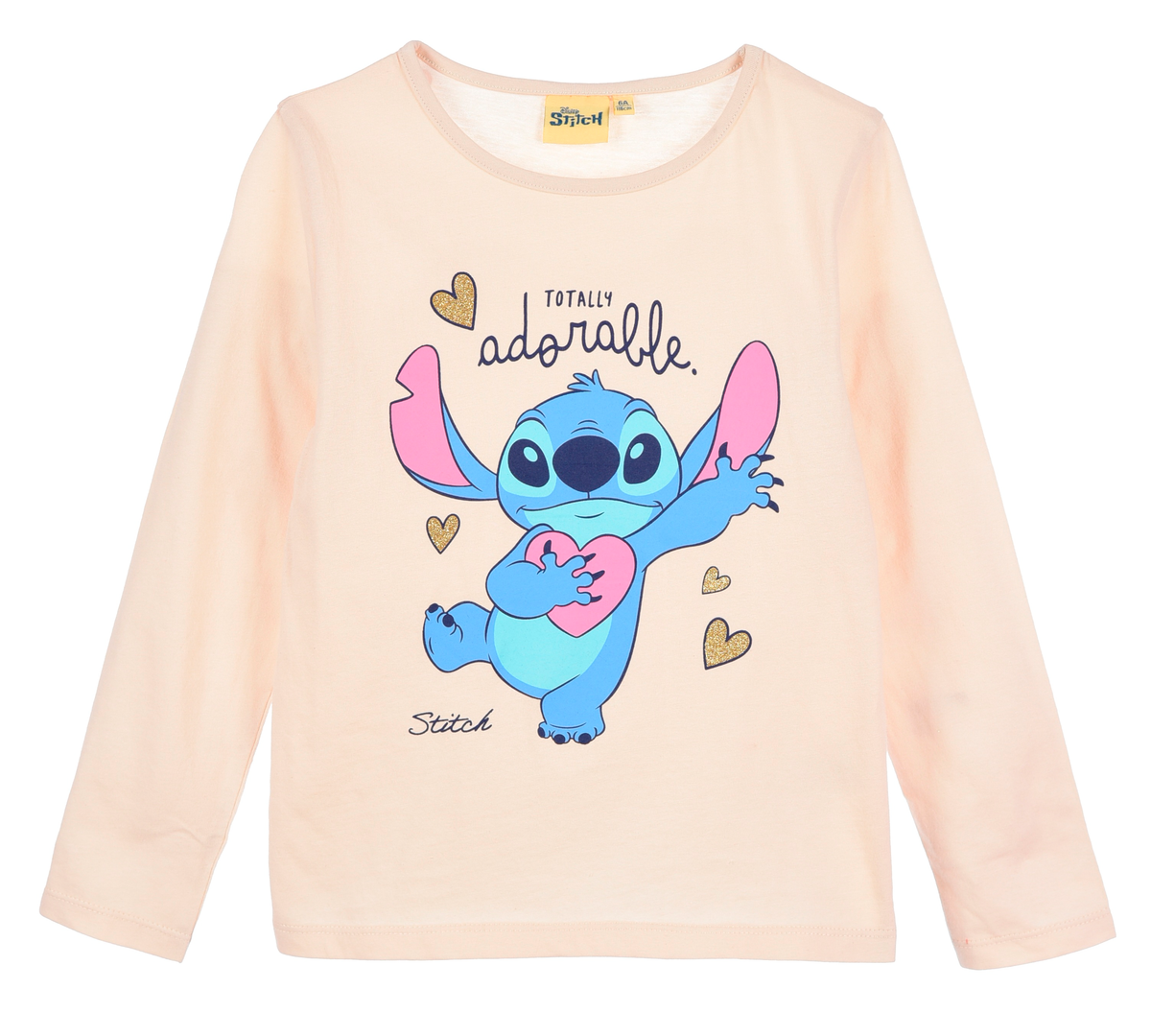 T-Shirt M.l. Stitch Maglia per Bambine 3/8 Anni - Zh10360