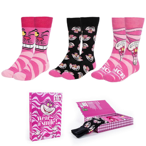 Calzini per Adulti Stregatto DISNEY 3 Paia in Misto Cotone in Confezione Regalo T.u. 36/43 - 2481