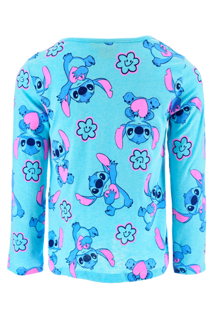 Completo T-Shirt + Salopette Stitch DISNEY Bambina Sun City 3/8 Anni - Zh10267