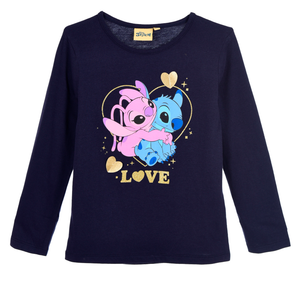 T-Shirt M.l. Stitch DISNEY Maglia per Bambine 3/8 Anni - Zh10274