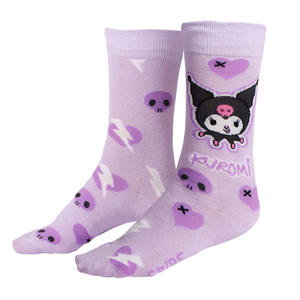 Calzini Donna Kuromi Sanrio 3 Paia in Misto Cotone in Confezione Regalo T.u. 36/43 - 3046