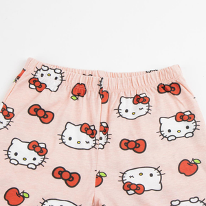 Pigiama Manica Lunga Hello Kitty Sanrio in Misto Cotone Jersey Maglia e Pantaloni - 2957