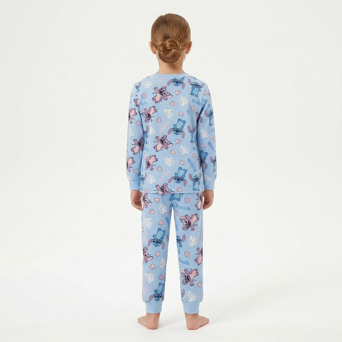 Pigiama Manica Lunga Stitch Angel DISNEY in Caldo Pile Maglia e Pantaloni - 3513