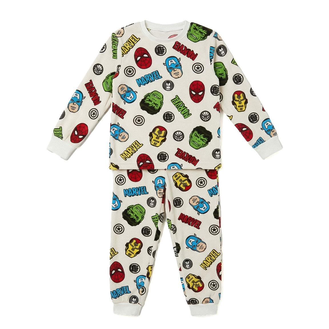 Pigiama Manica Lunga Avengers MARVEL in Caldo Pile Maglia e Pantaloni - 3579