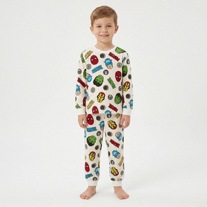 Pigiama Manica Lunga Avengers MARVEL in Caldo Pile Maglia e Pantaloni - 3579