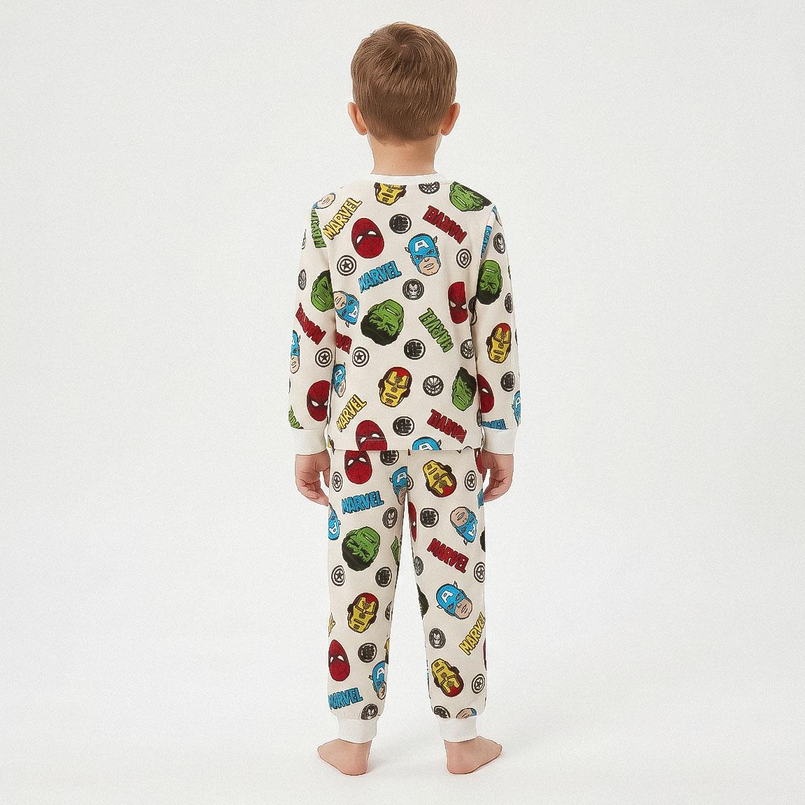Pigiama Manica Lunga Avengers MARVEL in Caldo Pile Maglia e Pantaloni - 3579