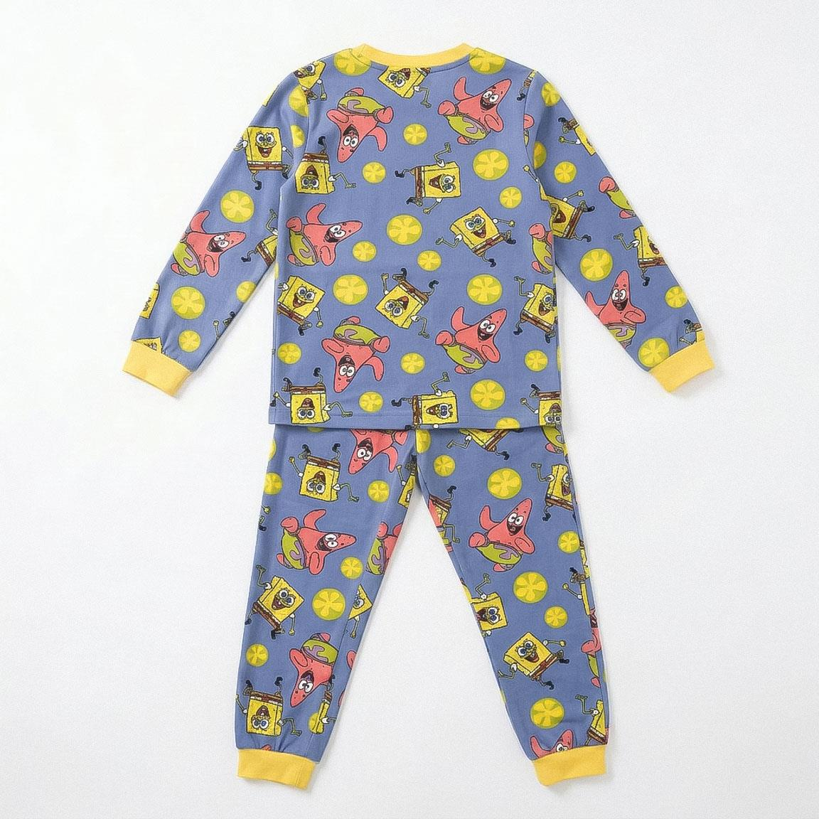 Pigiama Manica Lunga Spongebob Patrick in Caldo Pile Maglia e Pantaloni - 3622
