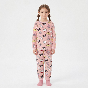 Pigiama Manica Lunga Hello Kitty and Friends Sanrio in Caldo Pile Maglia e Pantaloni - 3623