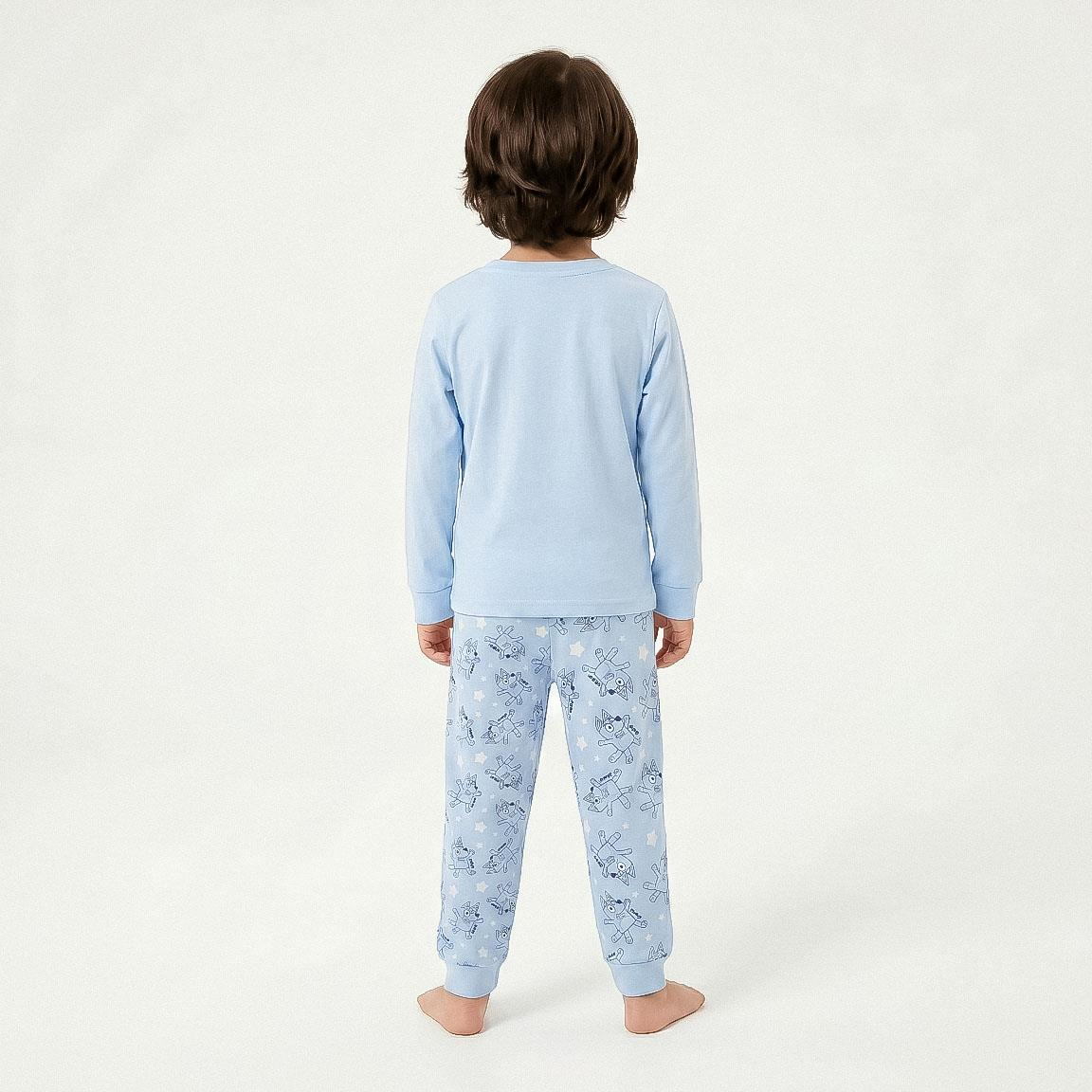 Pigiama Manica Lunga Bluey in Caldo Cotone Interlock Maglia e Pantaloni - 3514