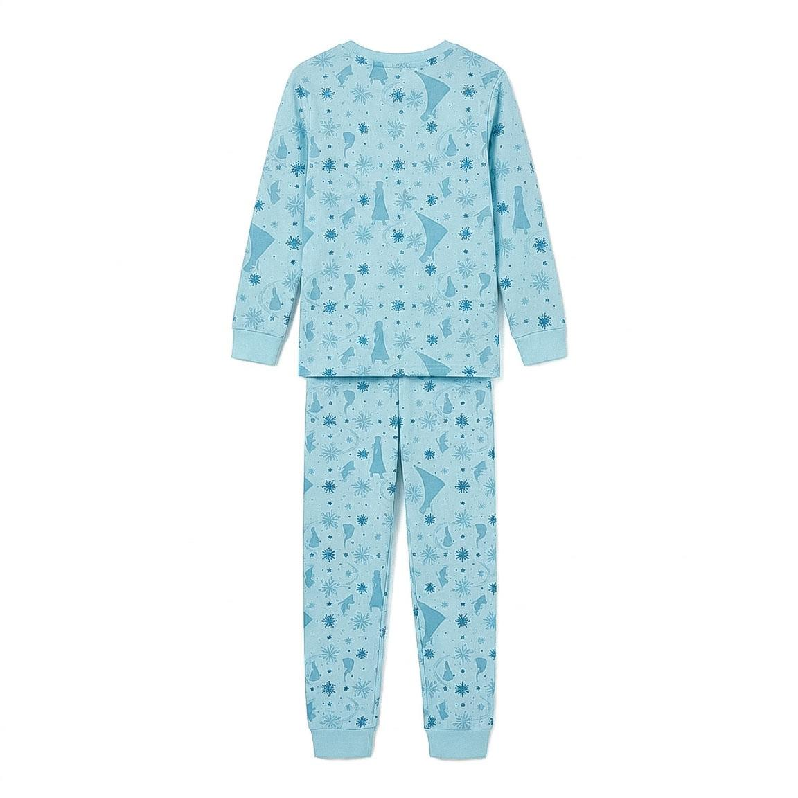 Pigiama Manica Lunga Frozen DISNEY Elsa in Caldo Cotone Interlock Maglia e Pantaloni - 3584