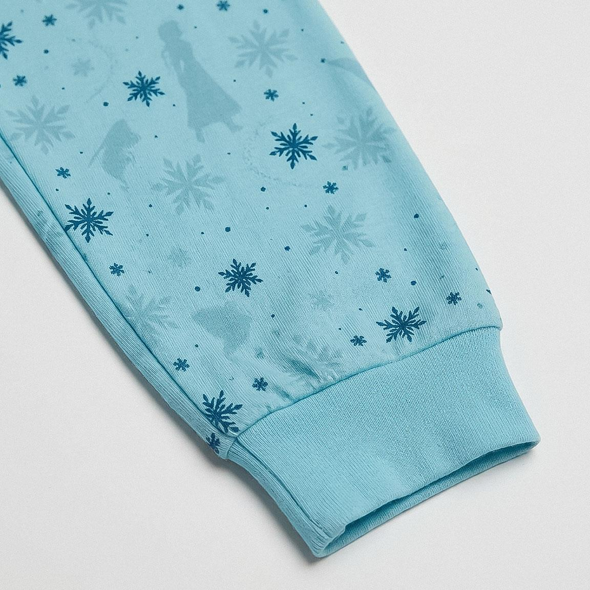 Pigiama Manica Lunga Frozen DISNEY Elsa in Caldo Cotone Interlock Maglia e Pantaloni - 3584