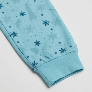Pigiama Manica Lunga Frozen DISNEY Elsa in Caldo Cotone Interlock Maglia e Pantaloni - 3584