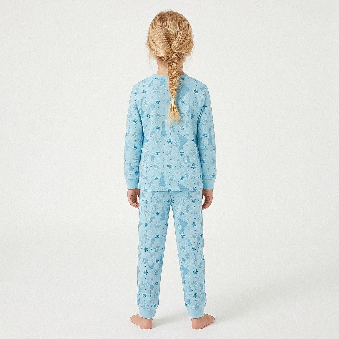 Pigiama Manica Lunga Frozen DISNEY Elsa in Caldo Cotone Interlock Maglia e Pantaloni - 3584