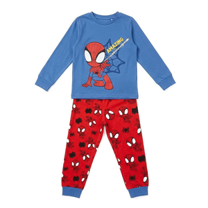 Pigiama Manica Lunga Spidey MARVEL in Caldo Cotone Interlock Maglia e Pantaloni - 3625