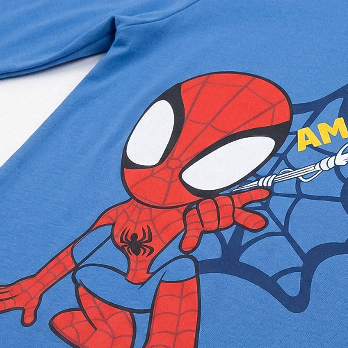 Pigiama Manica Lunga Spidey MARVEL in Caldo Cotone Interlock Maglia e Pantaloni - 3625