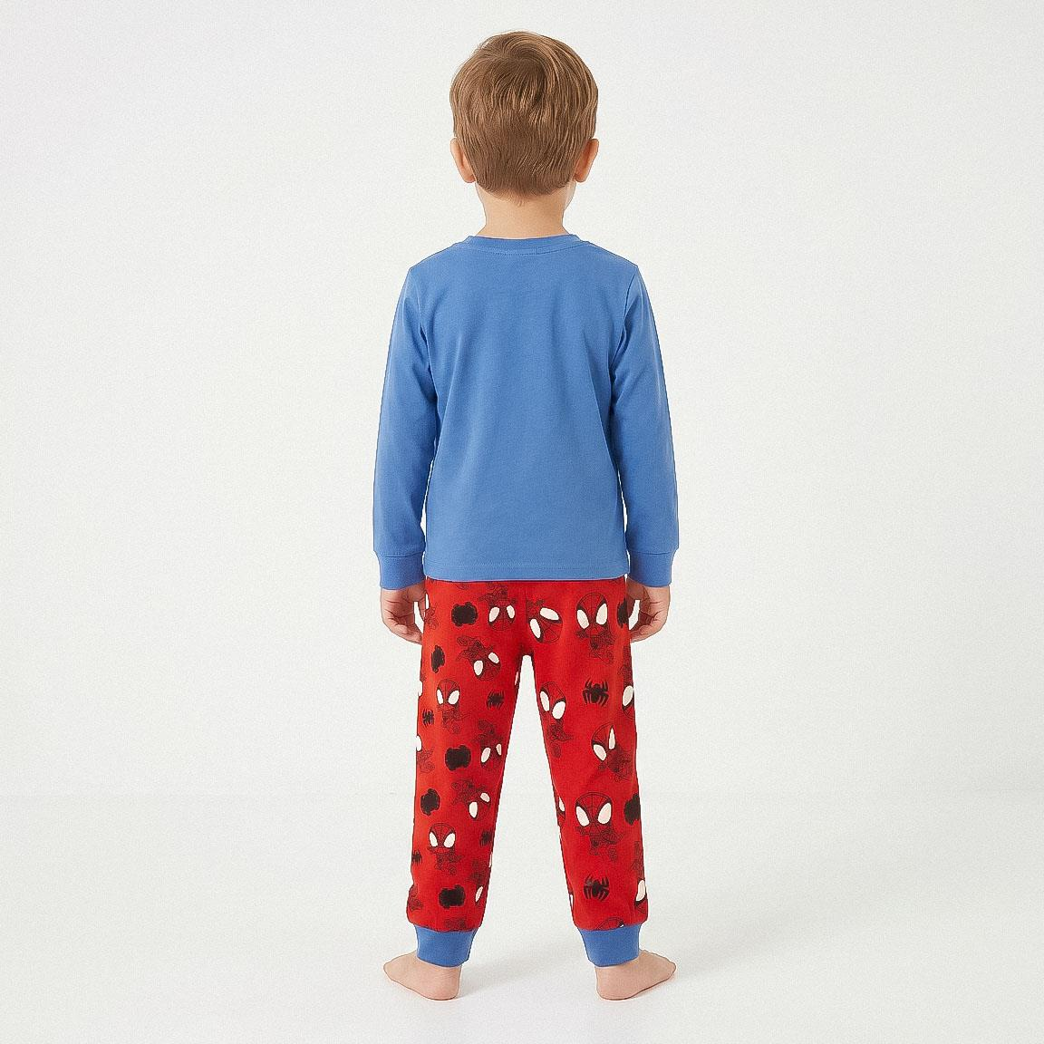 Pigiama Manica Lunga Spidey MARVEL in Caldo Cotone Interlock Maglia e Pantaloni - 3625