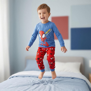 Pigiama Manica Lunga Spidey MARVEL in Caldo Cotone Interlock Maglia e Pantaloni - 3625