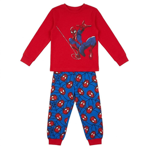Pigiama Manica Lunga Spiderman MARVEL in Caldo Cotone Interlock Maglia e Pantaloni - 3626
