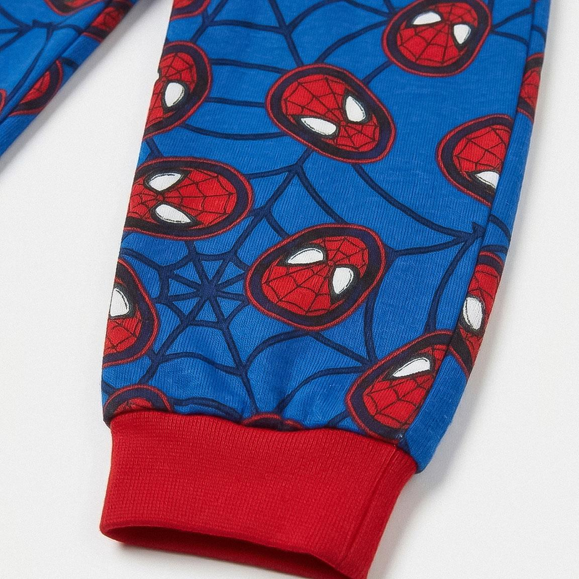 Pigiama Manica Lunga Spiderman MARVEL in Caldo Cotone Interlock Maglia e Pantaloni - 3626