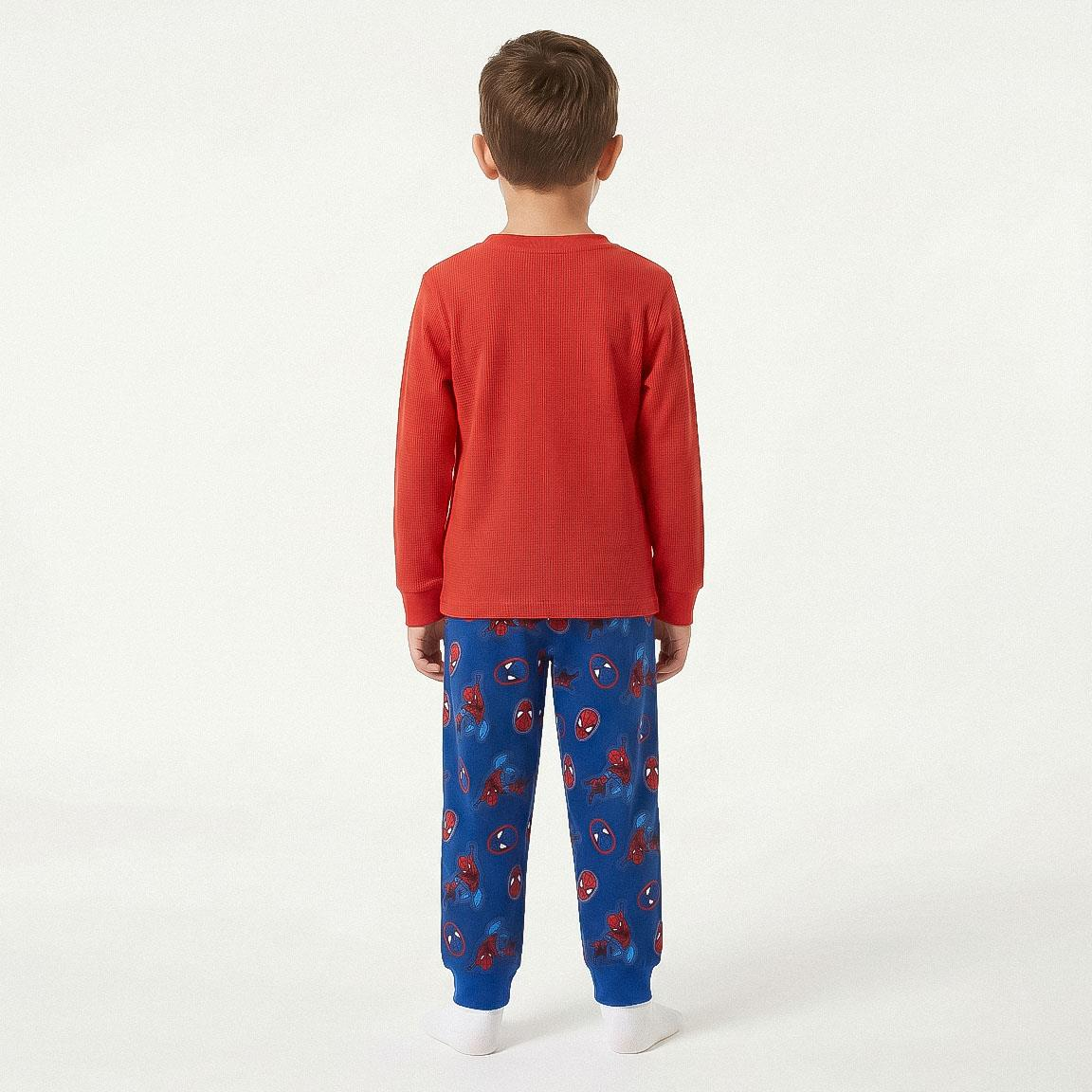 Pigiama Manica Lunga Spiderman MARVEL in Caldo Cotone Interlock Maglia e Pantaloni - 3626