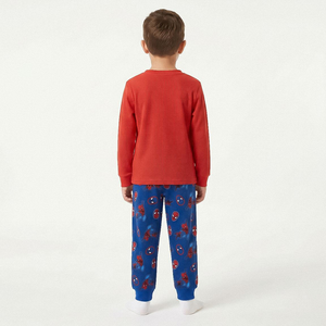 Pigiama Manica Lunga Spiderman MARVEL in Caldo Cotone Interlock Maglia e Pantaloni - 3626