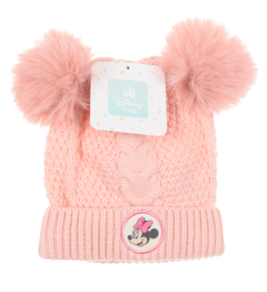 Cappello con Pom Pon Minnie DISNEY Accessorio Invernale per Bambine 100% Acrilico - Zh45031rosa