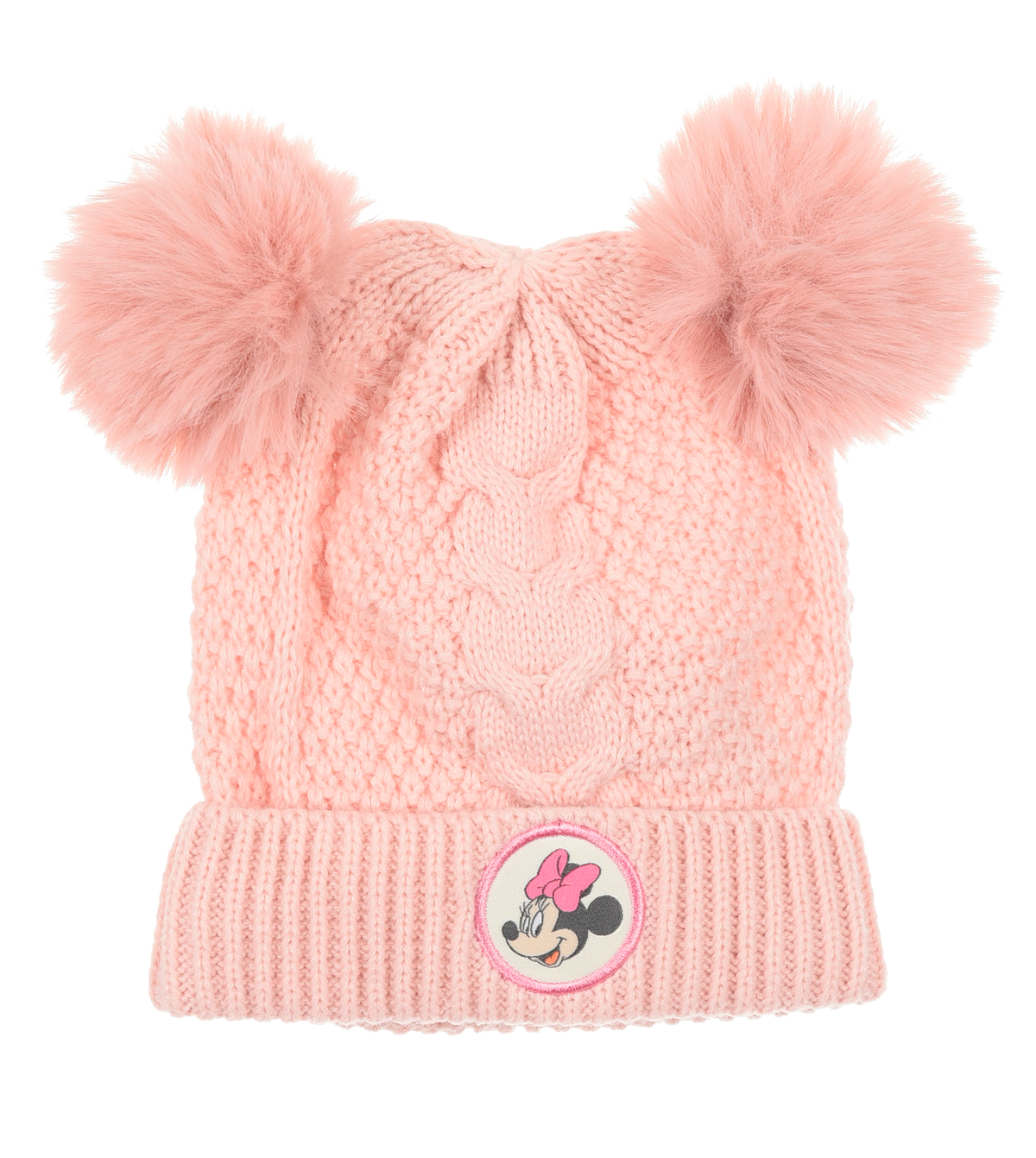 Cappello con Pom Pon Minnie DISNEY Accessorio Invernale per Bambine 100% Acrilico - Zh45031rosa