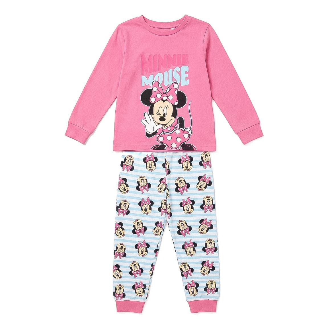 Pigiama Manica Lunga Minnie DISNEY in Caldo Cotone Interlock Maglia e Pantaloni - 3627