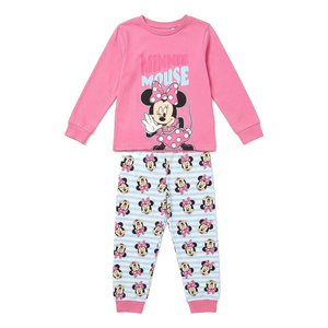 Pigiama Manica Lunga Minnie DISNEY in Caldo Cotone Interlock Maglia e Pantaloni - 3627
