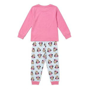 Pigiama Manica Lunga Minnie DISNEY in Caldo Cotone Interlock Maglia e Pantaloni - 3627