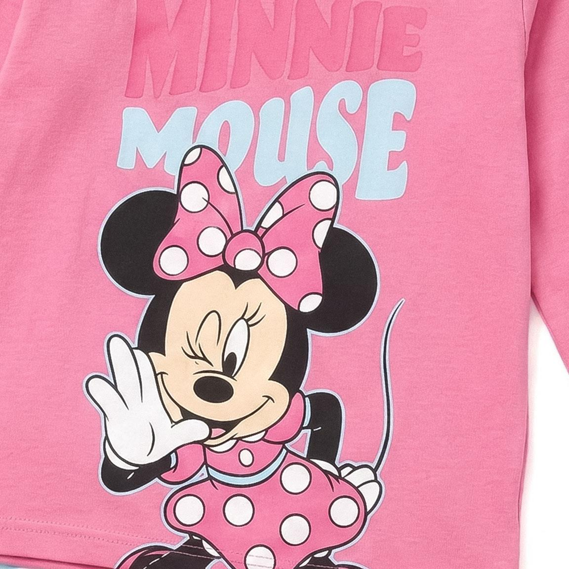 Pigiama Manica Lunga Minnie DISNEY in Caldo Cotone Interlock Maglia e Pantaloni - 3627