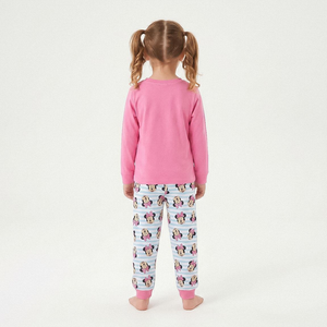 Pigiama Manica Lunga Minnie DISNEY in Caldo Cotone Interlock Maglia e Pantaloni - 3627
