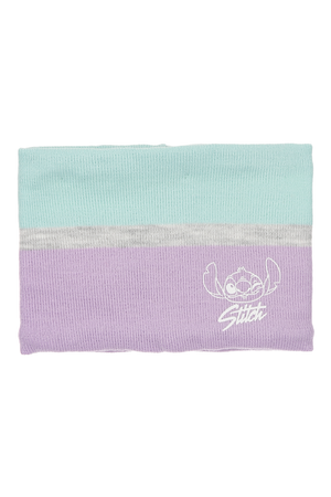 Cappello con Scaldacollo e Guanti Stitch DISNEY Accessorio Invernale per Bambine 100% Acrilico - Zh40037lilla