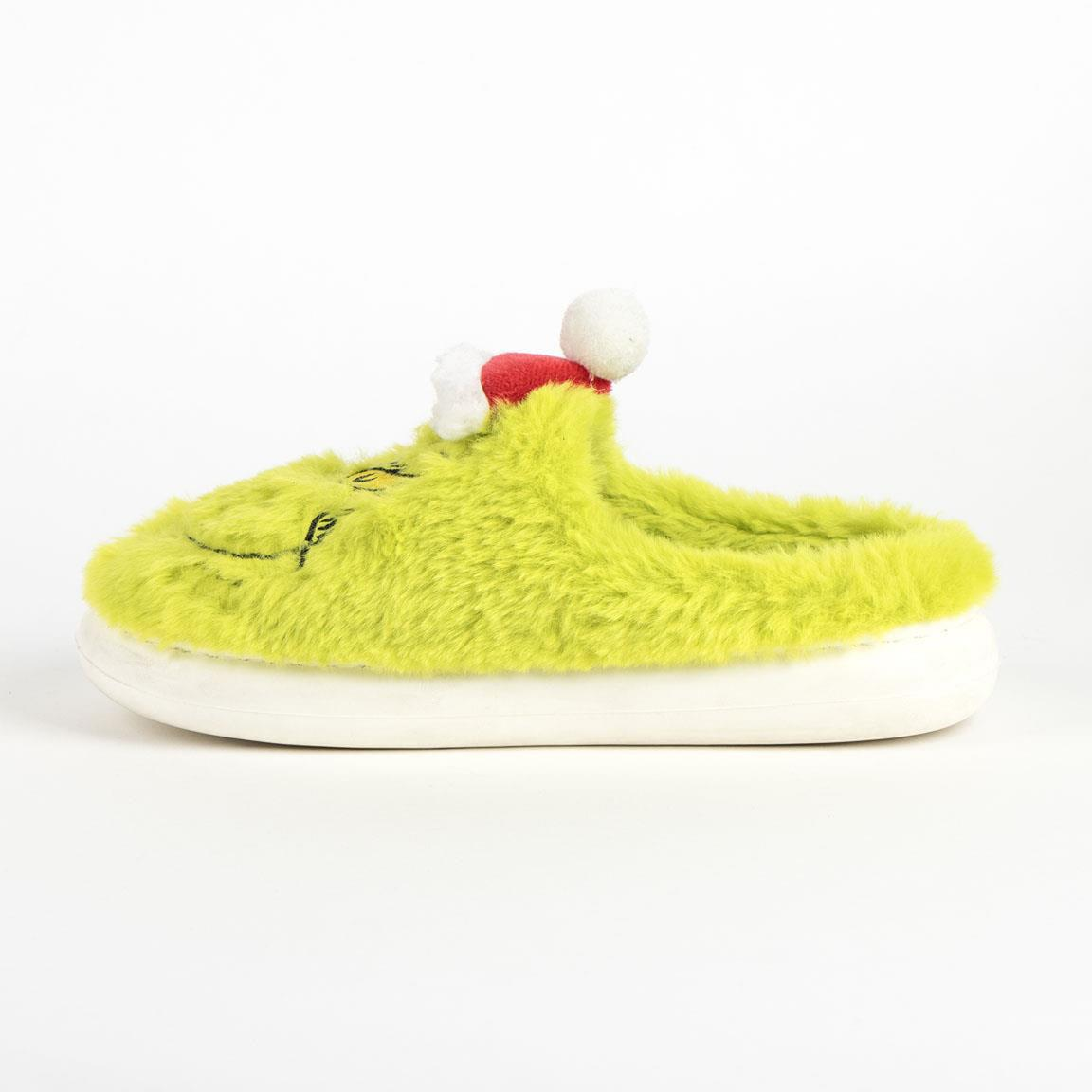 Pantofole Invernali the Grinch in Peluche Ciabatte a Punta Chiusa Suola Antiscivolo - 7140