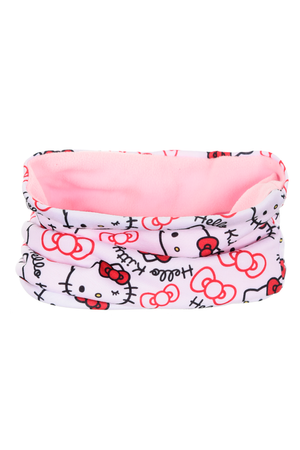 Cappello con Scaldacollo e Guanti Hello Kitty Accessorio Invernale per Bambine 100% Acrilico - Zh40039rosa
