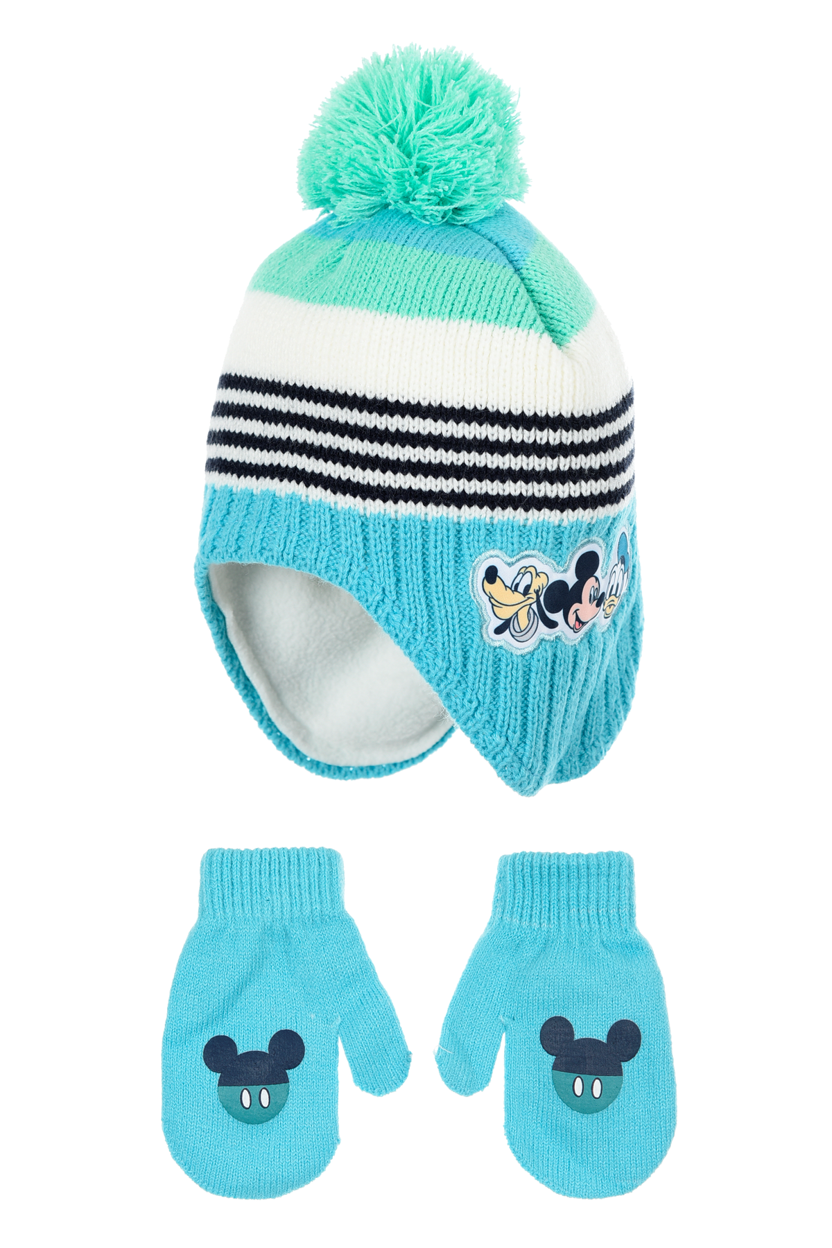 Cappello con Guanti Topolino DISNEY Accessorio Invernale per Neonato 100% Acrilico - Zh45026turc