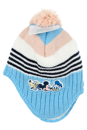 Cappello con Guanti Topolino DISNEY Accessorio Invernale per Neonato 100% Acrilico - Zh45026beige