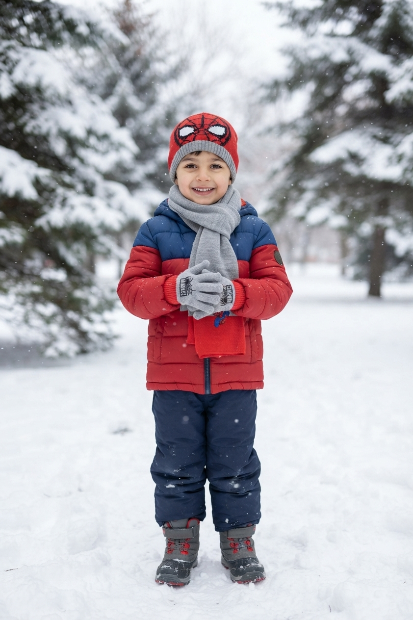 Cappello con Sciarpa e Guanti Spiderman MARVEL Accessorio Invernale per Bambini 100% Acrilico - Zh40121