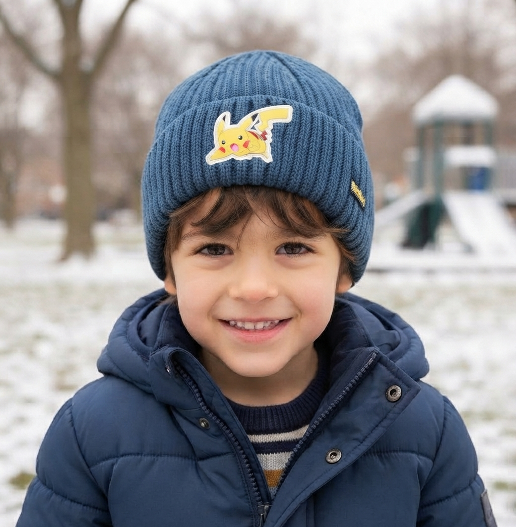 Cappello Pikachu Pokemon Accessorio Invernale per Bambini 100% Acrilico - Zh40080avio